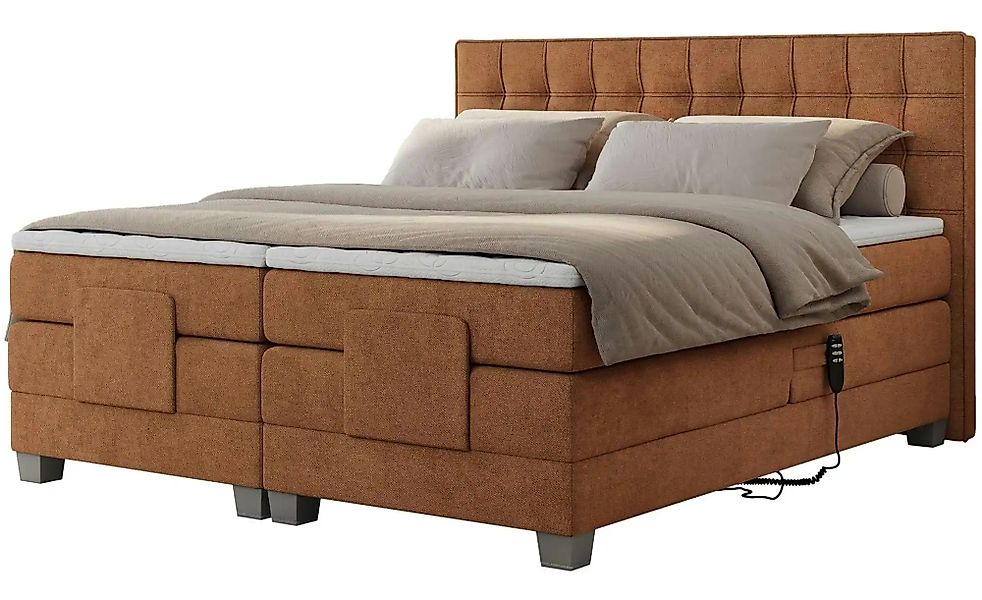 Motor Boxspringbett mit Bettkasten Elektro ¦ orange ¦ Maße (cm): B: 188 H: günstig online kaufen