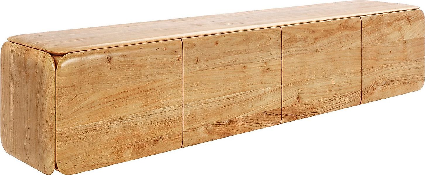 DELIFE Lowboard Shavani, Akazie Natur 200 cm 4 Türen schwebend günstig online kaufen