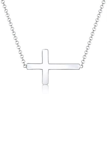 Elli Kette mit Anhänger "Kreuz Faith 925 Sterling Silber Kommunion" günstig online kaufen