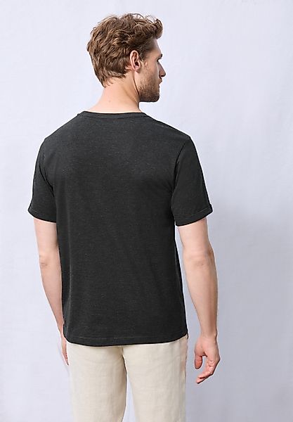 STREET ONE MEN T-Shirt, mit Streifen-Struktur günstig online kaufen