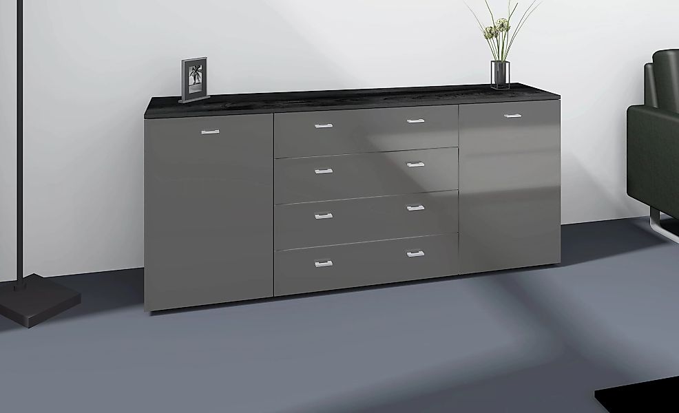 borchardt Möbel Sideboard "Scala, Breite 166 cm,", höhenverstellbare Einleg günstig online kaufen