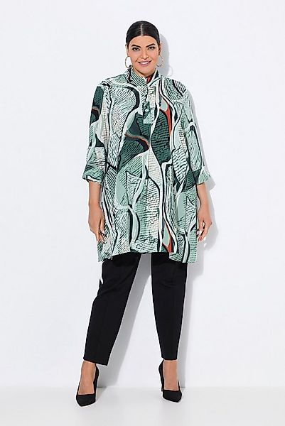 Ulla Popken Tunika Tunika A-Linie Stehkragen Zierfalte 3/4-Arm günstig online kaufen