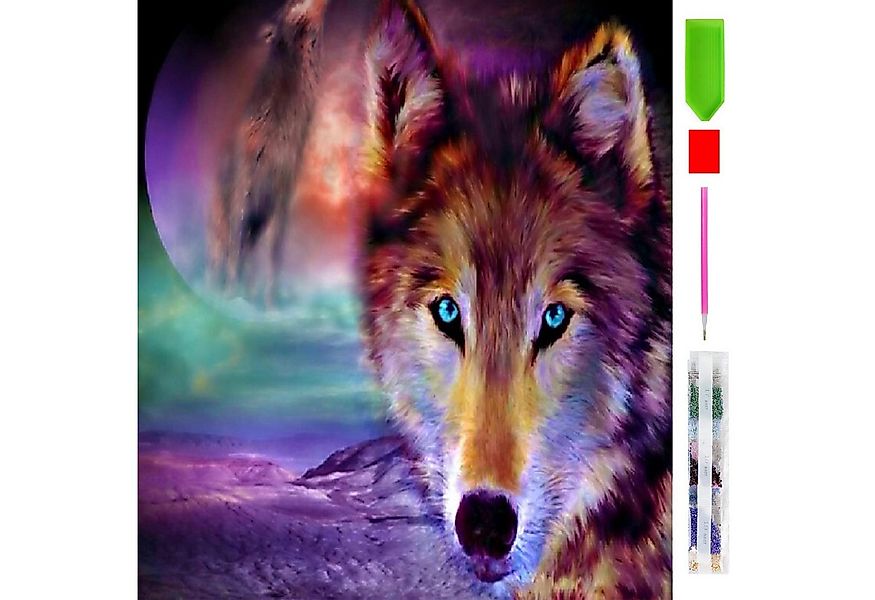 LA CUTE Malen nach Zahlen 5d Diamond Painting Wolf Malen nach Zahlen 30x40c günstig online kaufen