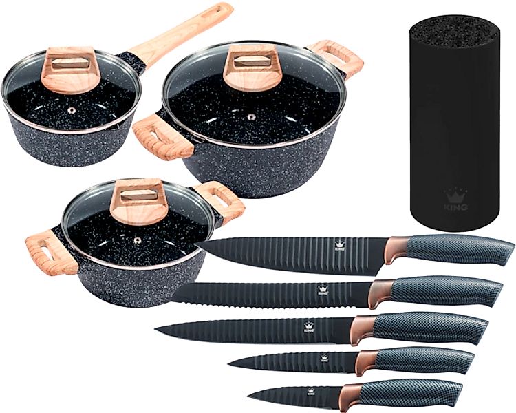 KING Topf-Set »»ESSENTIAL« Aluminiumguss, Induktion, Antihaftbeschichtung« günstig online kaufen