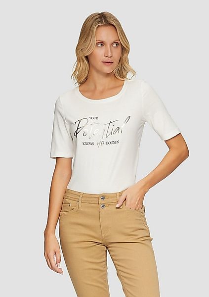 s.Oliver Kurzarmshirt T-Shirt T-Shirt mit Frontprint im Slim Fit günstig online kaufen