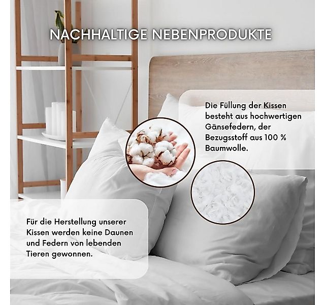 MSS e.K. Federkissen Federkissen 2er-Set, Füllung: 100% Gänsefedern, Bezug: günstig online kaufen