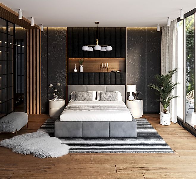 thematys Polsterbett Stauraumbett Bett mit Bettkasten - MADE IN EU - mit sa günstig online kaufen