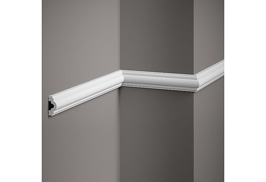 PROVISTON Zierleiste Polystyrol, 18 x 40 x 2000 mm, Weiß, Wandleiste, Klebe günstig online kaufen