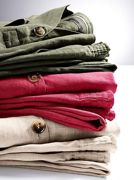 creation L Klassische Bluse Leinen-Bluse Kurzarm günstig online kaufen