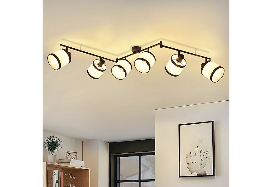 Nettlife Deckenstrahler 1/2//3/4/6 Flammig Schwarz Vintage E14 Deckenleucht günstig online kaufen