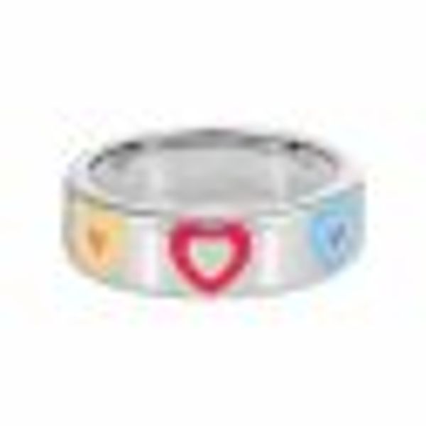 Ring 925 Sterling Silber rhodiniert Email Herzen günstig online kaufen