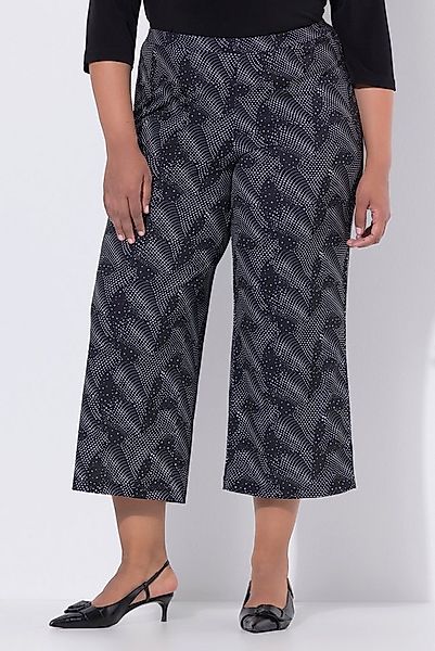 Ulla Popken Funktionshose Culotte weites gerades Bein Jersey günstig online kaufen