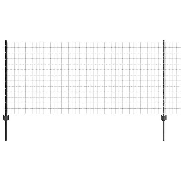 vidaXL Zaun mit Pfosten Grau 1 x 10 m Stahl und PVC 3336065 günstig online kaufen