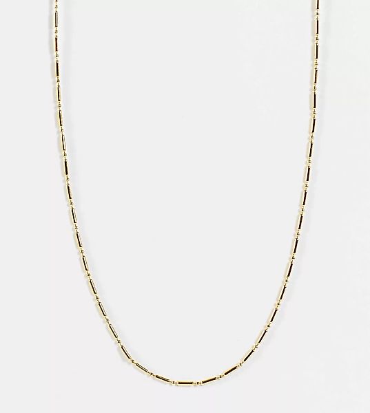 Orelia – Vergoldete Halskette im Perlen- und Stabdesign, 15 Zoll lang-Goldf günstig online kaufen
