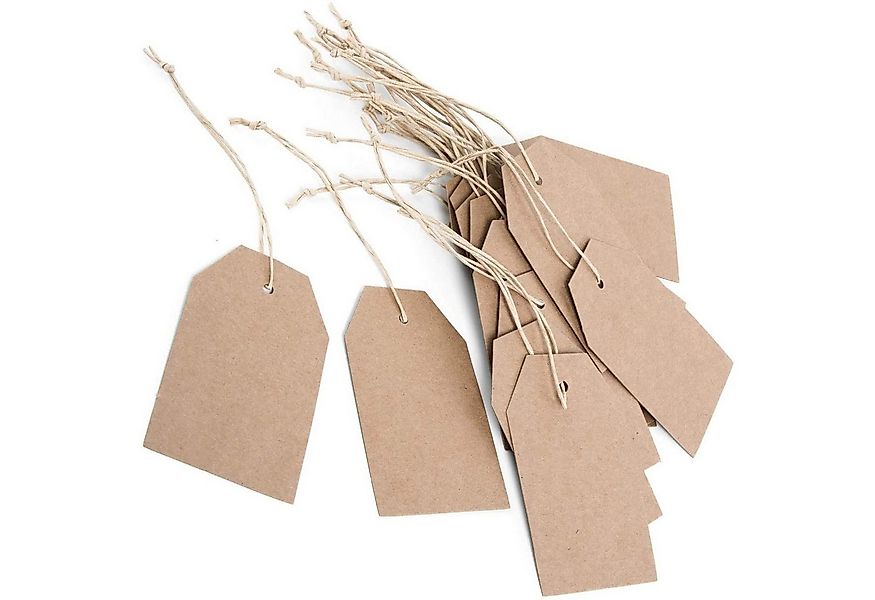 Logbuch-Verlag Dekofigur 25 Papieranhänger Kraftpapier - 9 x 5,5 cm braun B günstig online kaufen