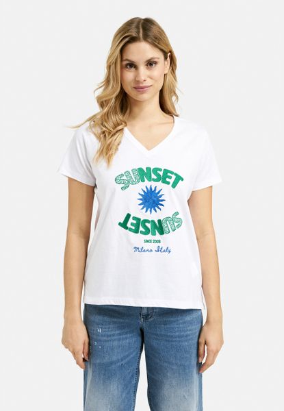 Milano Italy V-Shirt mit Stickerei günstig online kaufen