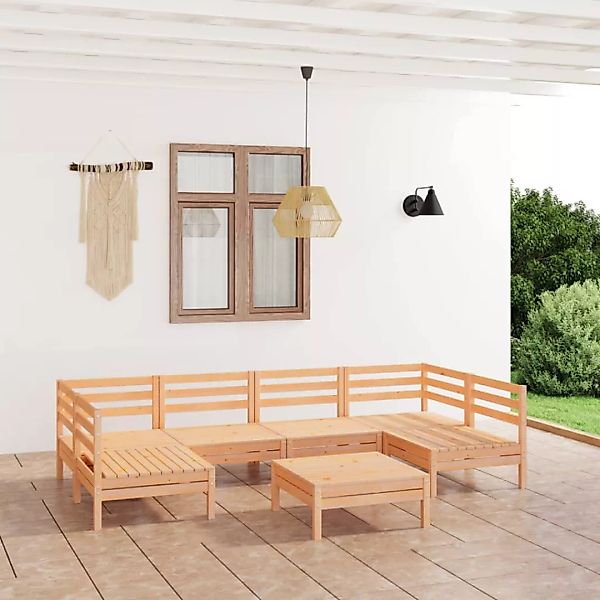 7-tlg. Garten-lounge-set Massivholz Kiefer günstig online kaufen