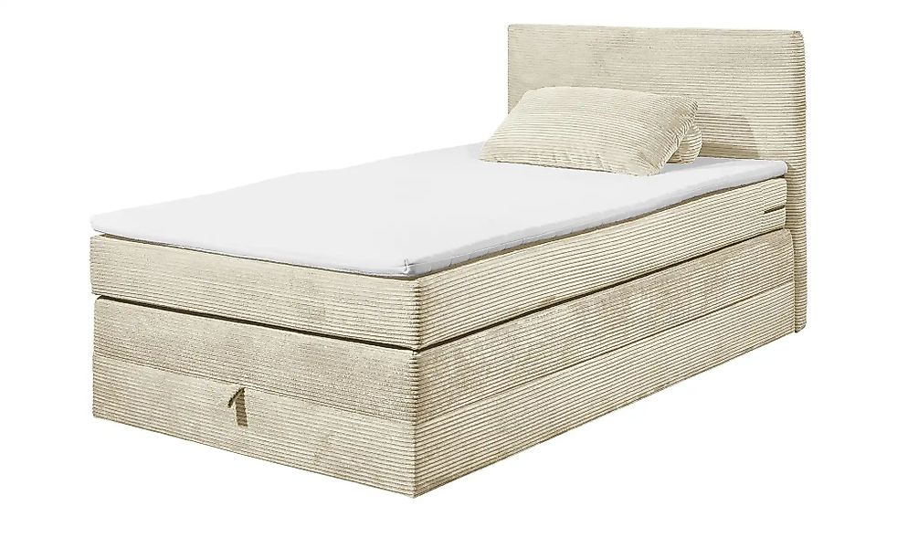 Boxspringbett  Lumb ¦ creme ¦ Maße (cm): B: 121 H: 107 T: 209.0 Betten > Bo günstig online kaufen