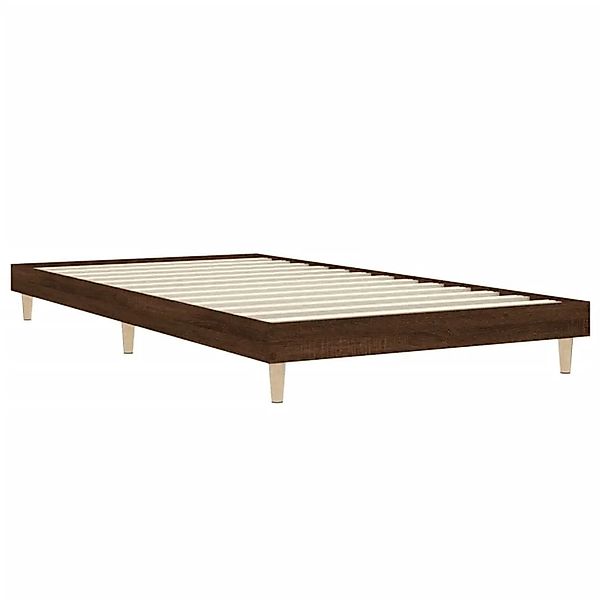 vidaXL Bettgestell Ohne Matratze Braun Eiche 90x200 cm Holzwerkstoff 832068 günstig online kaufen