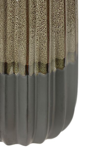 I.GE.A. Dekovase "Vase aus Keramik, geriffelt, bauchig, matt glänzend", (1 günstig online kaufen