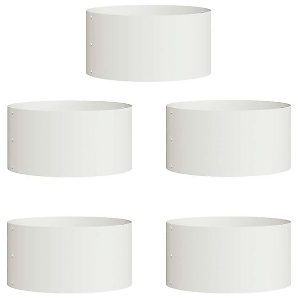 vidaXL Blumentopf Gartenpflanzer 5 pcs Weiß günstig online kaufen