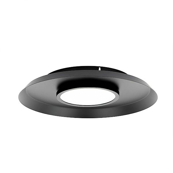 Lucande Deckenlampe Merilla 9951108 Modern in Schwarz aus Metall 1-flammig günstig online kaufen