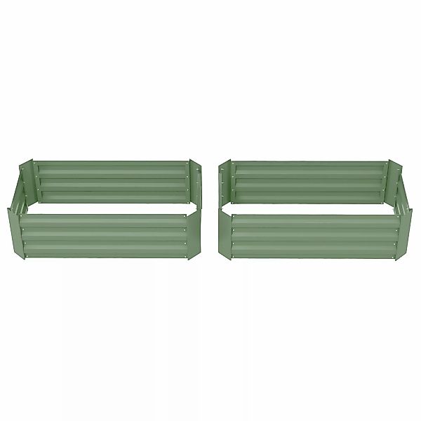 Outsunny Set von 2 Hochbeeten für den Garten, Abmessungen 100L x 50B x 30H günstig online kaufen
