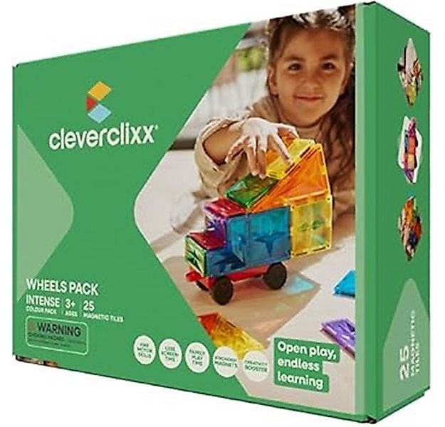 Cleverclixx Cleverclixx Auto-Bausatz in Knallfarben 25 Teile Magnetspielbau günstig online kaufen