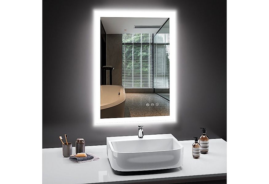 PESENXAN Badspiegel Wandspiegel Badezimmerspiegel mit Beleuchtung, IP44 LED günstig online kaufen