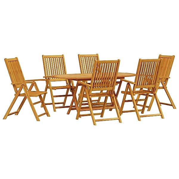 vidaXL 7-tlg Garten-Essgruppe Massivholz Akazie 3375727 günstig online kaufen