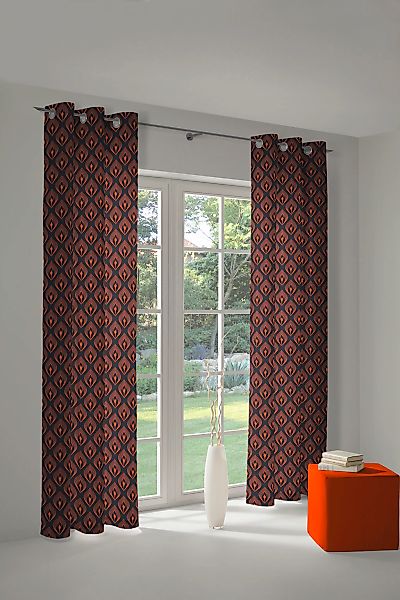 Adam Vorhang "Feathers" Ösen 1 Stk. tlg. aus 100% Bio-Baumwolle günstig online kaufen