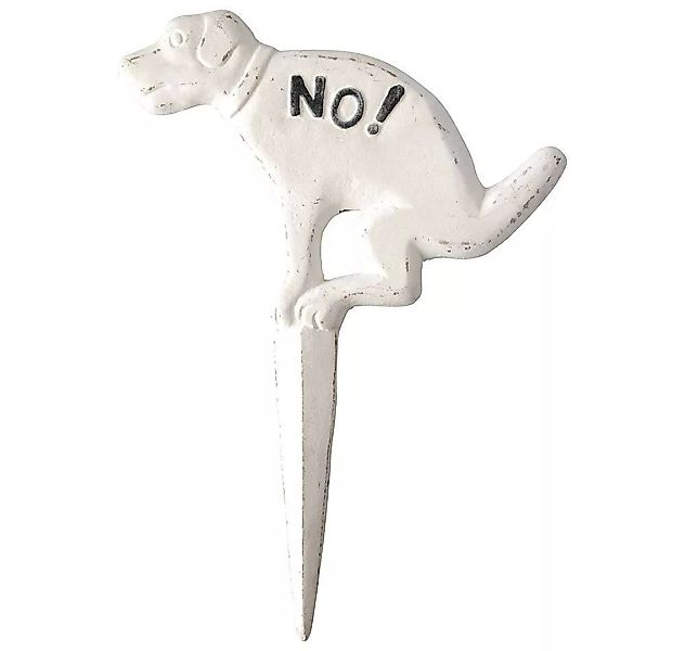 Verbotsschild Hundehaufen NO! Hundekot Hinweisschild Gusseisen Weiß günstig online kaufen