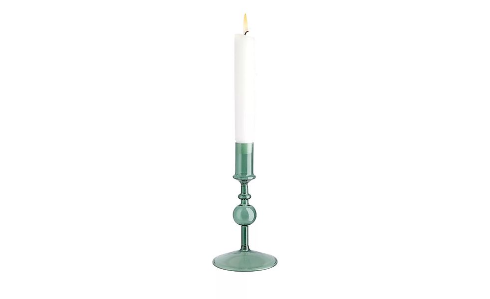 Kerzenhalter ¦ grün ¦ Glas  ¦ Maße (cm): H: 16,5  Ø: 9 Accessoires > Kerzen günstig online kaufen