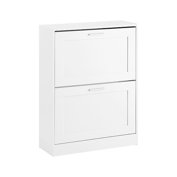 SoBuy Schuhkipper Schmal Schuhschrank mit 2 Klappen für Diele Flur FSR137-W günstig online kaufen