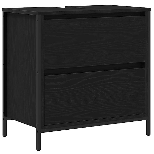 vidaXL Waschbeckenunterschrank mit Schubladen Schwarz Eichen-Optik 861882 günstig online kaufen