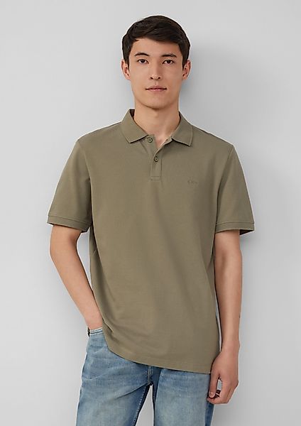 s.Oliver Kurzarmshirt Poloshirt aus Baumwollpiqué Logo günstig online kaufen