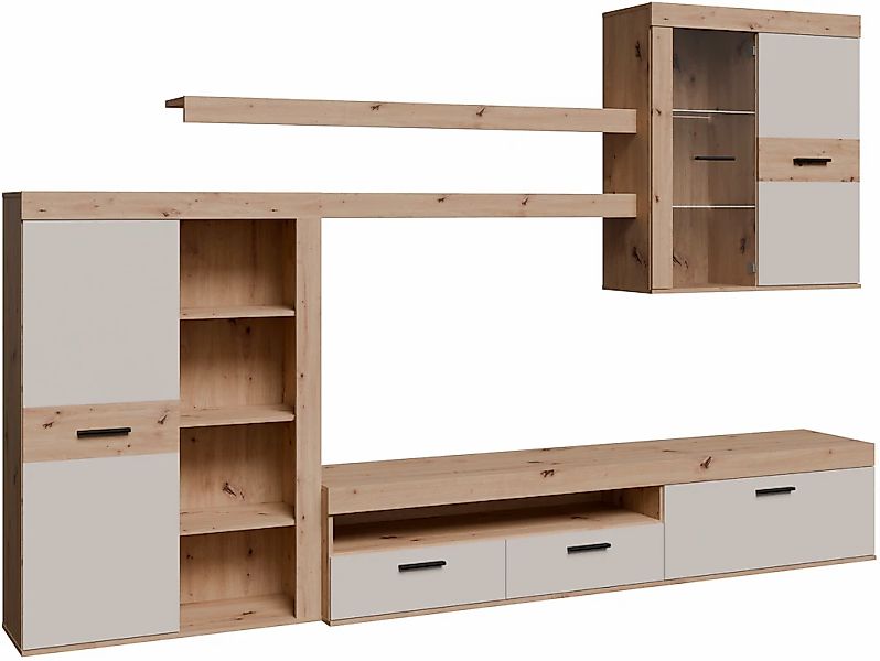 FORTE Wohnwand, (5 St.), B/H/T 300/22,9/41 cm günstig online kaufen