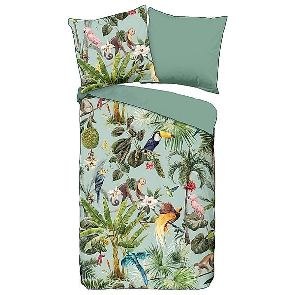 Descanso Wendebettwäsche »Ignadi«, Baumwolle, Satin, 135x200, Biese, Reißve günstig online kaufen