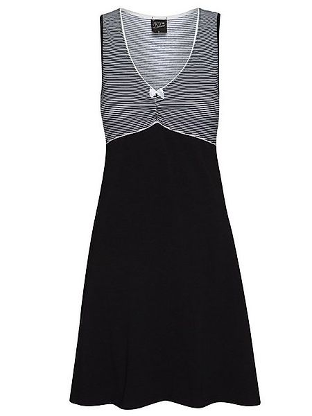 Pussy Deluxe Mini Stripes Damen A-Linien-Kleid schwarz allover günstig online kaufen