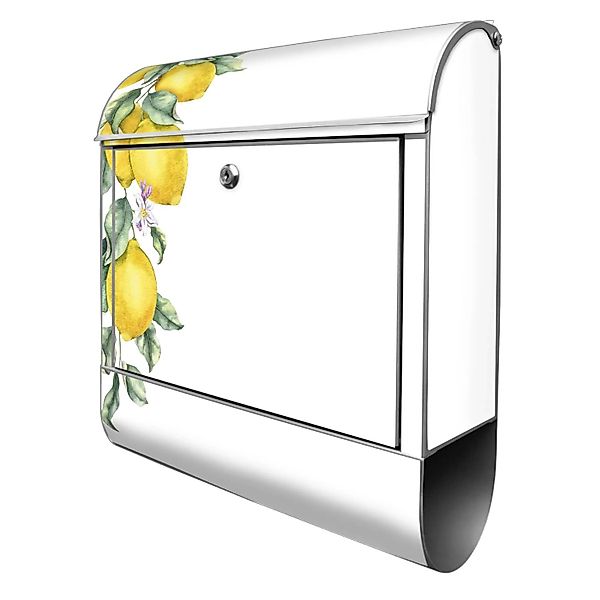 Banjado Design Briefkasten Silber Pulverbeschichtet 39x47x14cm 2 Schlüssel günstig online kaufen