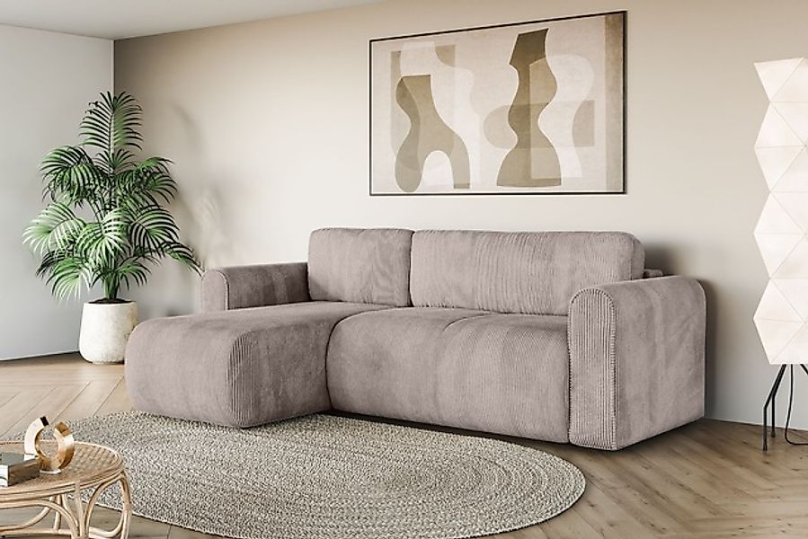 INOSIGN Ecksofa »Zacharia wahlweise Schlafsofa mit Bettkasten, B/T/H 250/16 günstig online kaufen