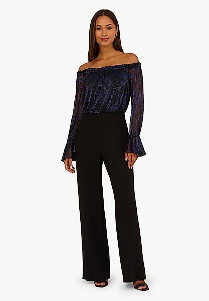 Adrianna Papell Jumpsuit Crinkle Crepe Jumpsuit Schmeichelhafter, metallisc günstig online kaufen