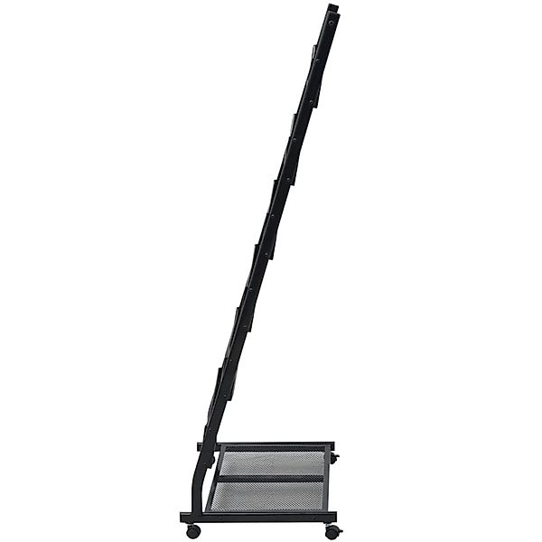 vidaXL Zeitungsständer Zeitschriftenständer 47,5×43×133 cm Schwarz günstig online kaufen