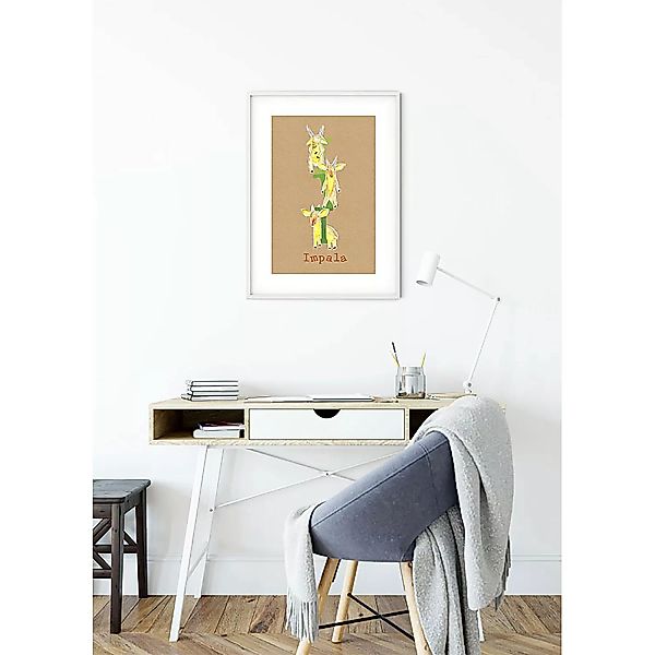 KOMAR Wandbild - ABC Animal I - Größe: 50 x 70 cm mehrfarbig Gr. one size günstig online kaufen