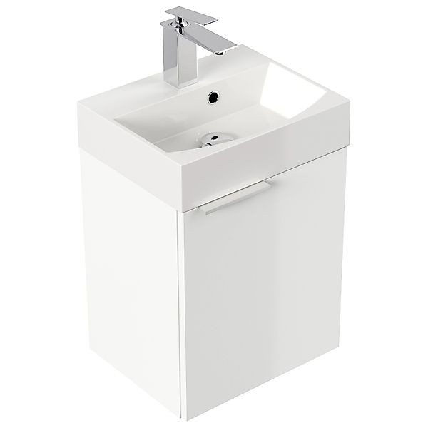 Posseik Badmöbel-Set Gäste WC Raumspar-Waschplatz "Cubi günstig online kaufen