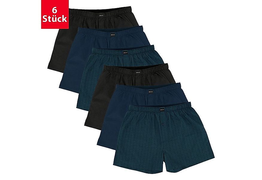 Gomati Boxershorts 6er Pack Herren Boxershorts Baumwoll Webboxershorts günstig online kaufen