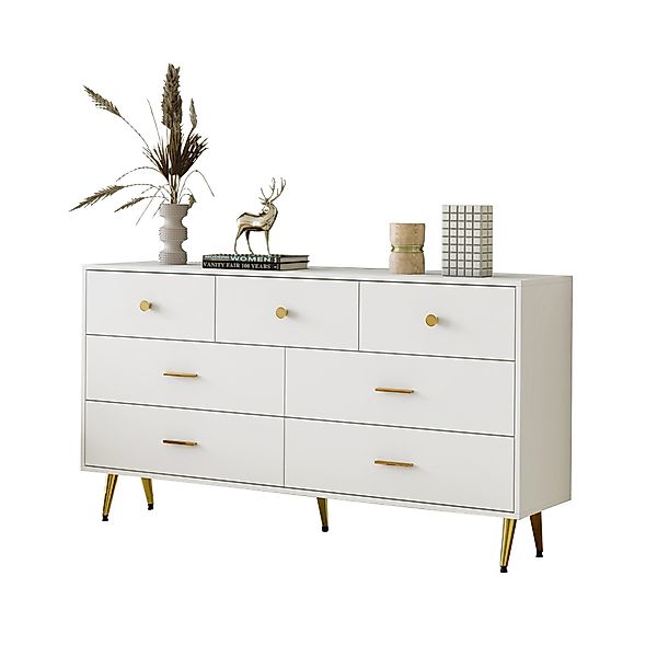 OKWISH Sideboard Küchenschrank Kommode (7 Schubladen,goldene günstig online kaufen