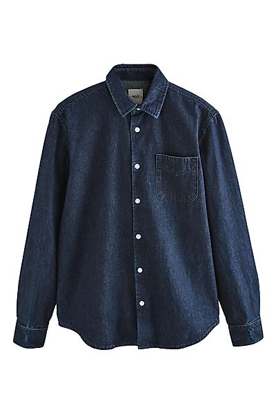 Next Langarmhemd Langärmeliges Jeanshemd aus 100 % günstig online kaufen
