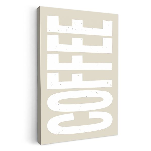 OneMillionCanvasses® Leinwandbild Weiß - Kaffee - günstig online kaufen