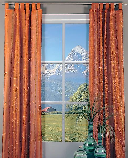 HOSSNER - ART OF HOME DECO Gardine »Zugersee«, (1 St.), Schlaufenschal m. B günstig online kaufen